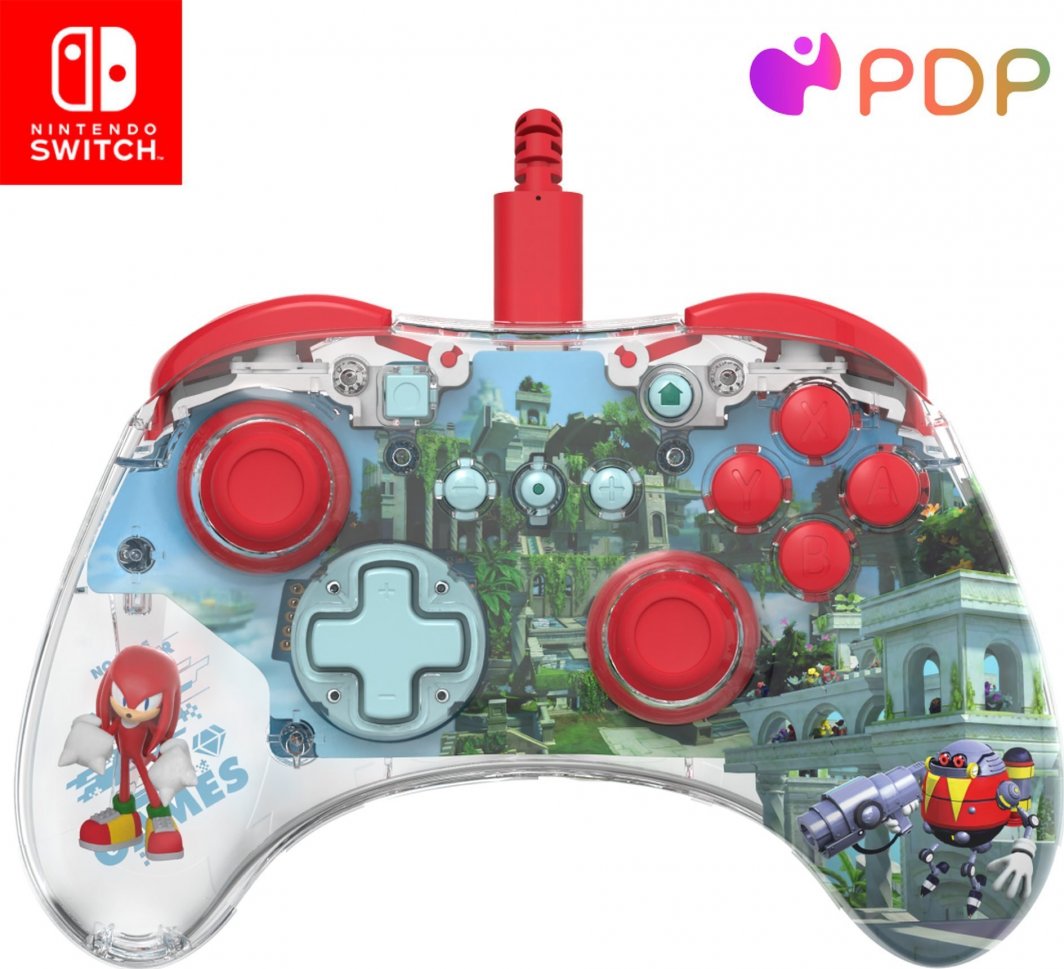 Kontroller PDP RealMz Knuckles Sky Sanctuary Zone, me kabllo, shumëngjyrësh
