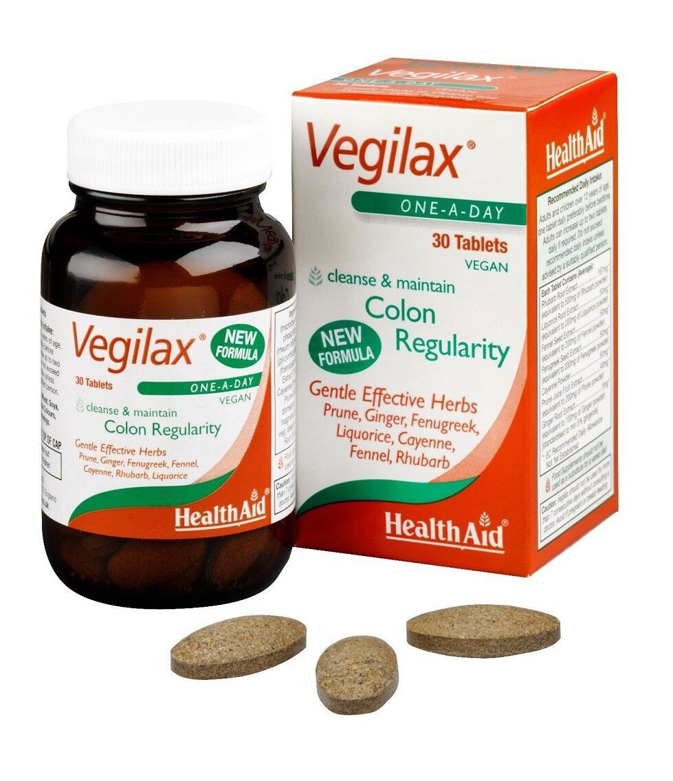 Tableta Vegilax (laksativë bimor) nga HealthAid, 30 copë