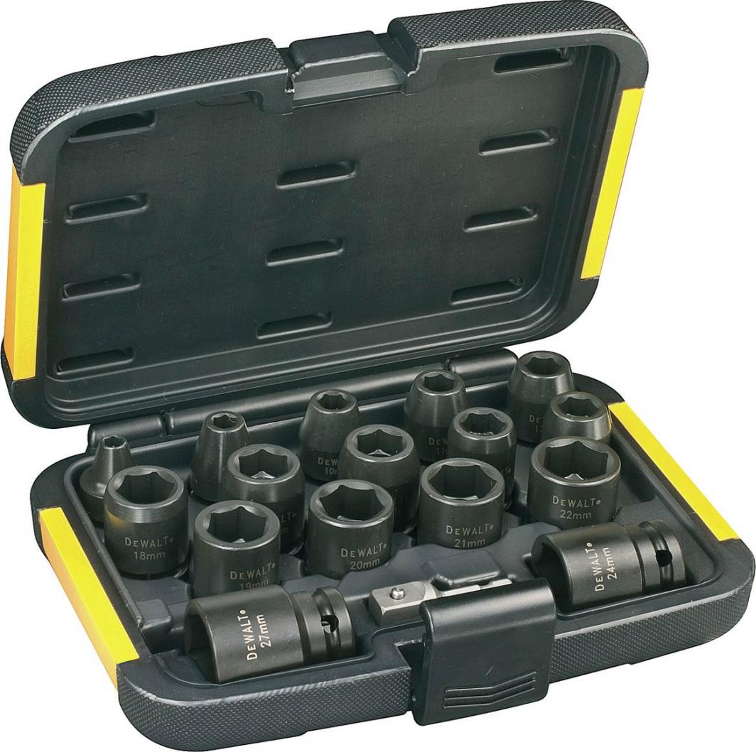 Set pajisjesh për çelësa DeWalt 1/2" 6-27 mm, 17 mjete (DT7506-QZ)