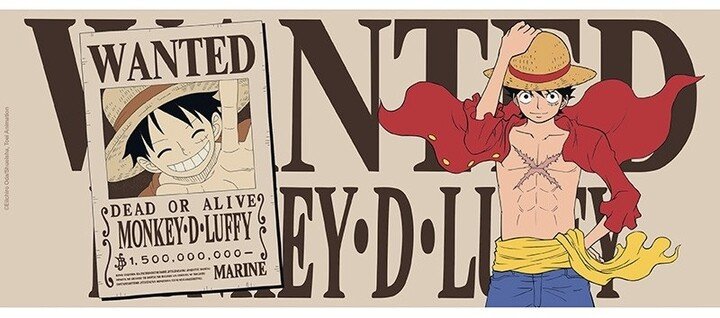Gotë One Piece - Luffy Wanted, 460 ml