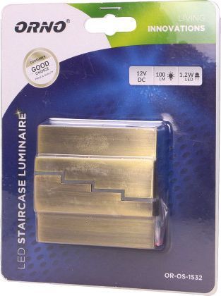 Llambë shkallësh Orno Lynx (OR-OS-1532L6/BR), LED, 1.2 W, e bronztë mat