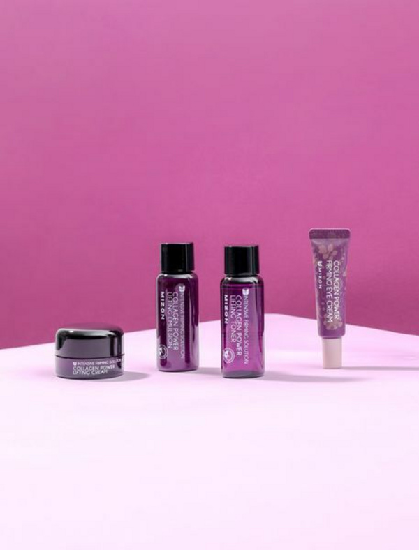 Set për lëkurë MIZON Collagen, tonik lifting 40 ml + emulsion lifting 40 ml + krem për sy 10 ml + krem lifting 15 ml
