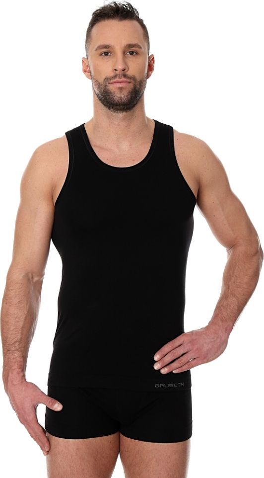 Maicë e brendshme për meshkuj Brubeck Comfort Cotton, S, e zezë