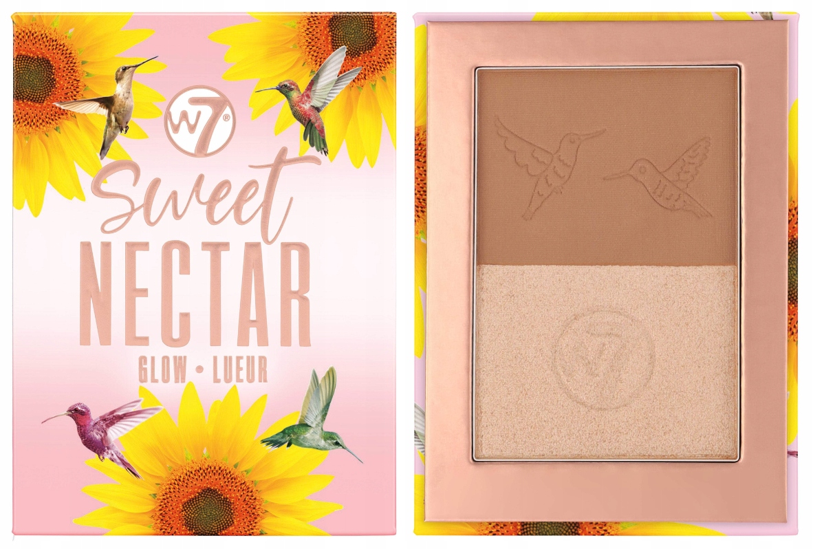 W7 Sweet Nectar Glow-Lueur, Pudër Bronzer dhe Highlighter në Duo, 12gr