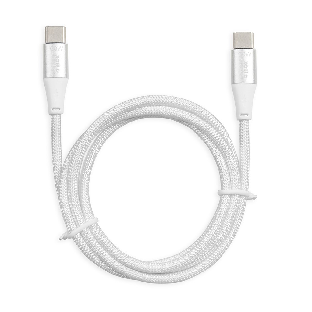 Kabllo iBOX, USB C / USB C, 1 m, e bardhë