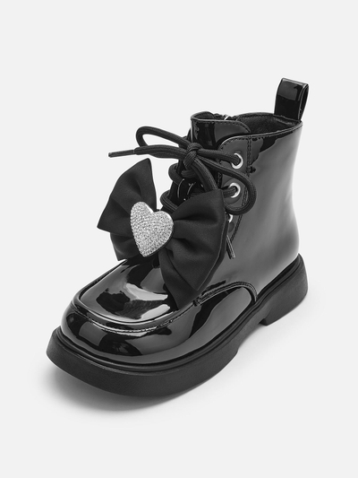 Çizme Shiny Bow  Black