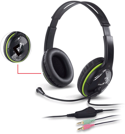 Kufje me mikrofon Genius HS-400A, të gjelbra