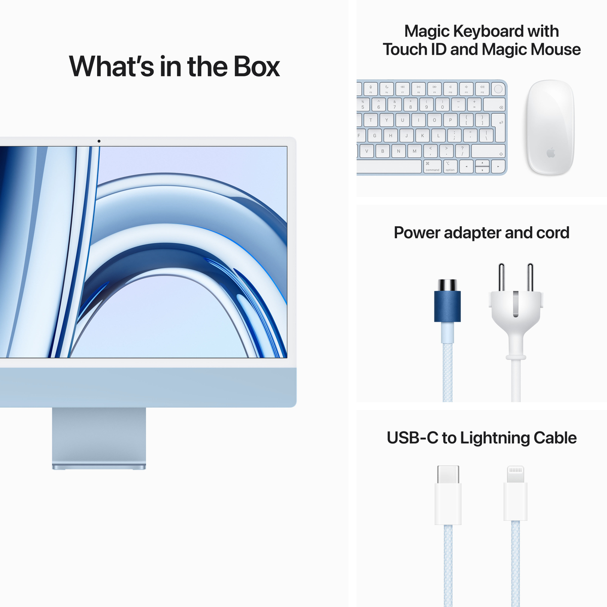 Apple iMac 24", M3 8-core, 8GB, 512GB, 10-core GPU, Blue
