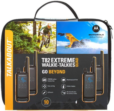 Radiomarrëse Motorola TLKR T82, 4 pjesë