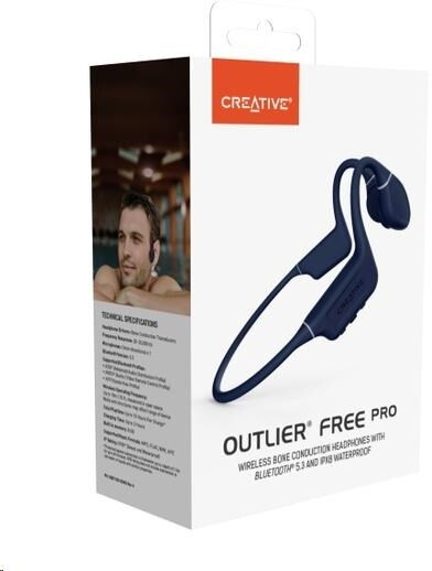 Dëgjuese Creative Outlier Free Pro, të kaltra