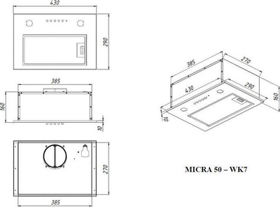 Aspirator Akpo WK-7 Micra 50, 43 cm, i zi