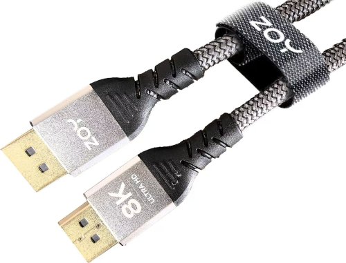 Kabllo ZOY 2x DisplayPort 1.4, 3m + Velcro ZCD3
