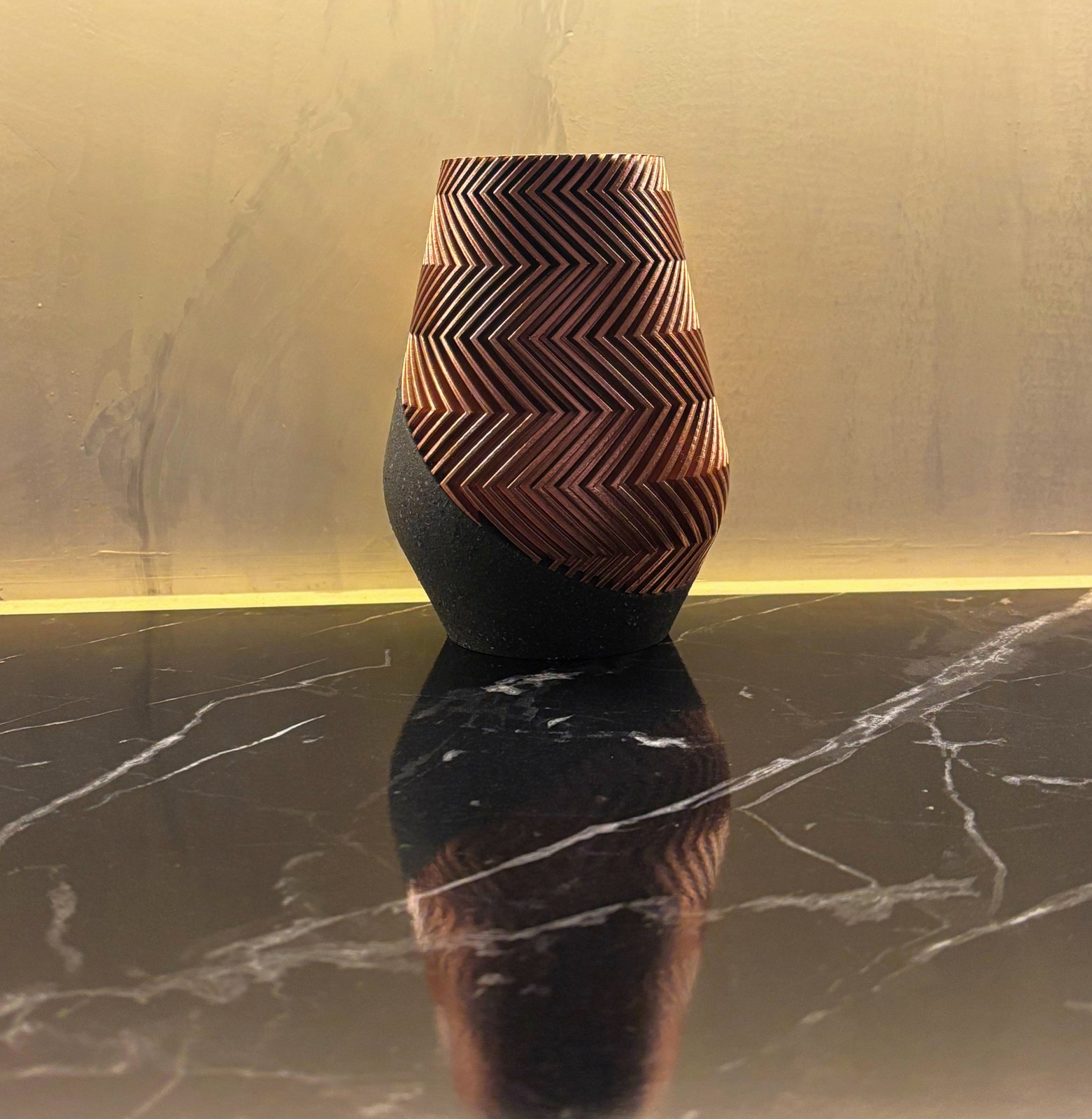 Vazo Terra, ngjyrë metalike/hekur, 15 cm