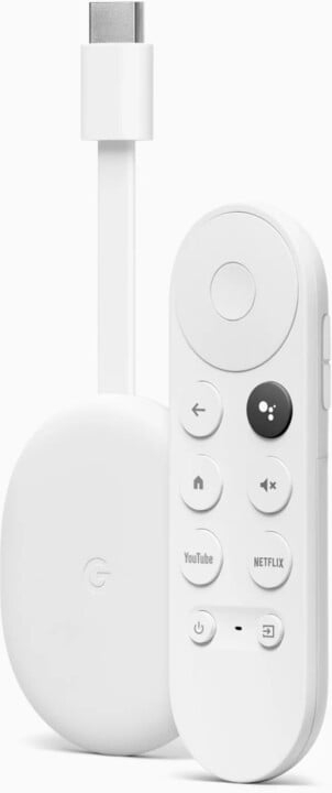 Qendër multimediale Chromecast 4 HD s Google TV, e bardhë