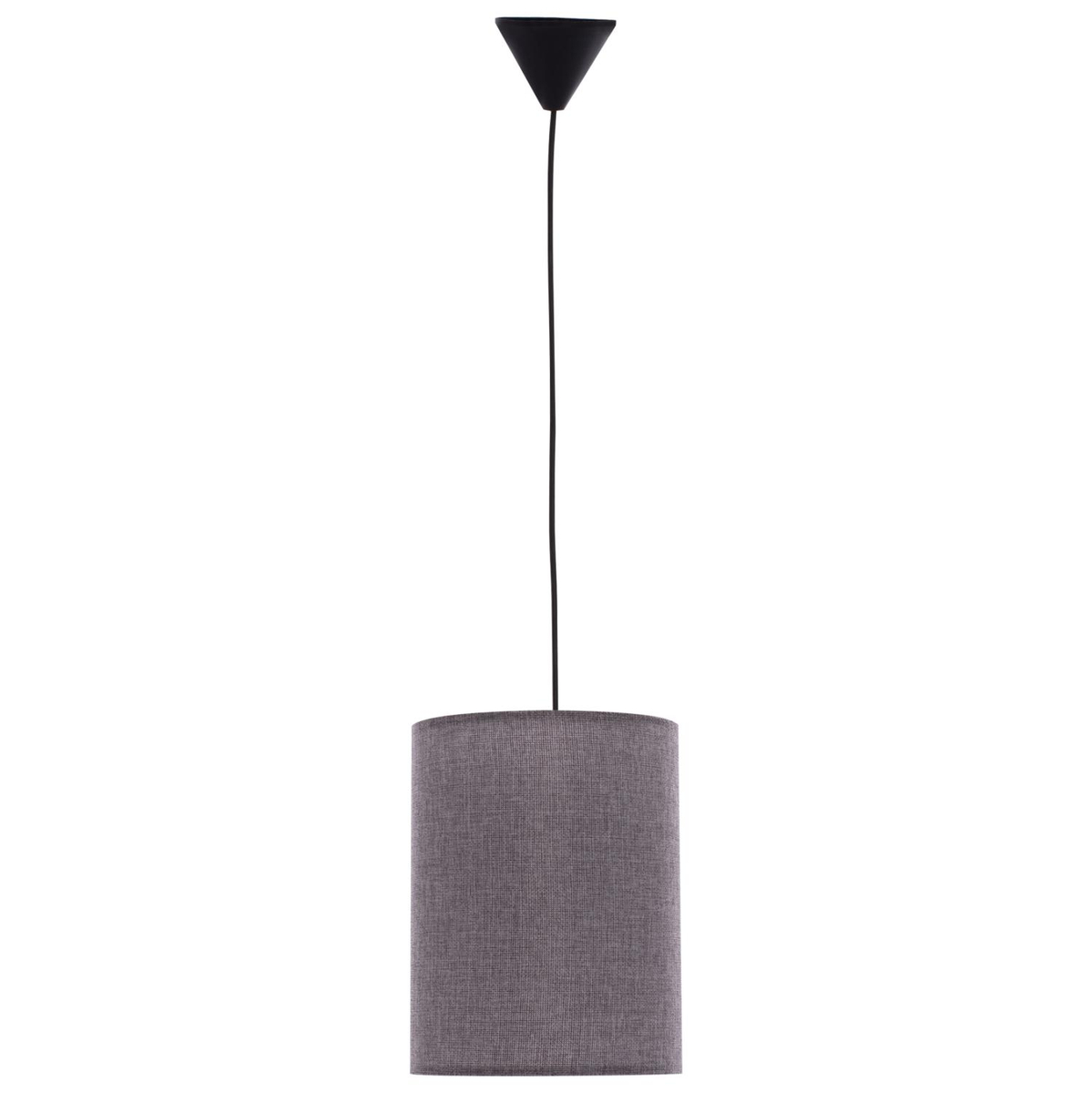 Llambë e varur tavani tavani, abazhur stof cilindrik Ø19×70 cm HM7623.03, gri