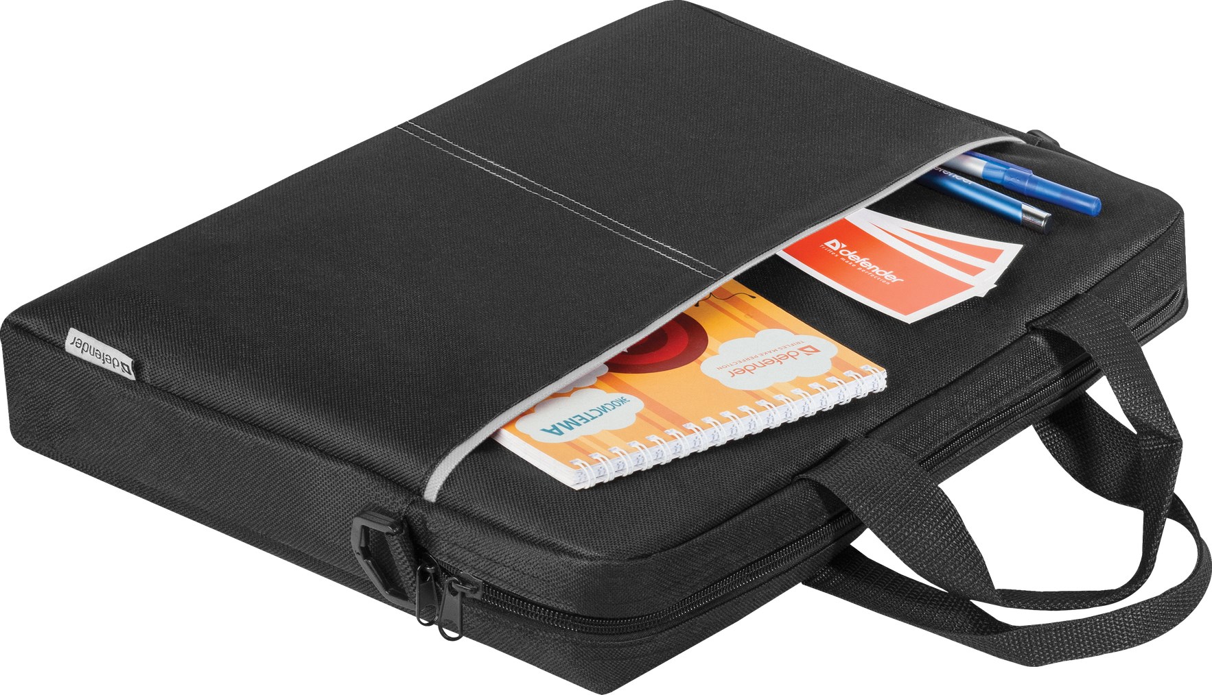 Çantë për laptop Defender Lite, 15.6", e zezë / e hirtë