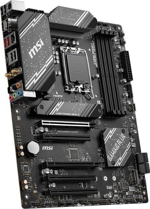 Pllakë amë MSI B760 GAMING PLUS WIFI, DDR5, 2.5 Gbps LAN, Wi-Fi 6E, e zezë Pllakë amë MSI B760 GAMING PLUS WIFI, DDR5, 2.5 Gbps LAN, Wi-Fi 6E, e zezë