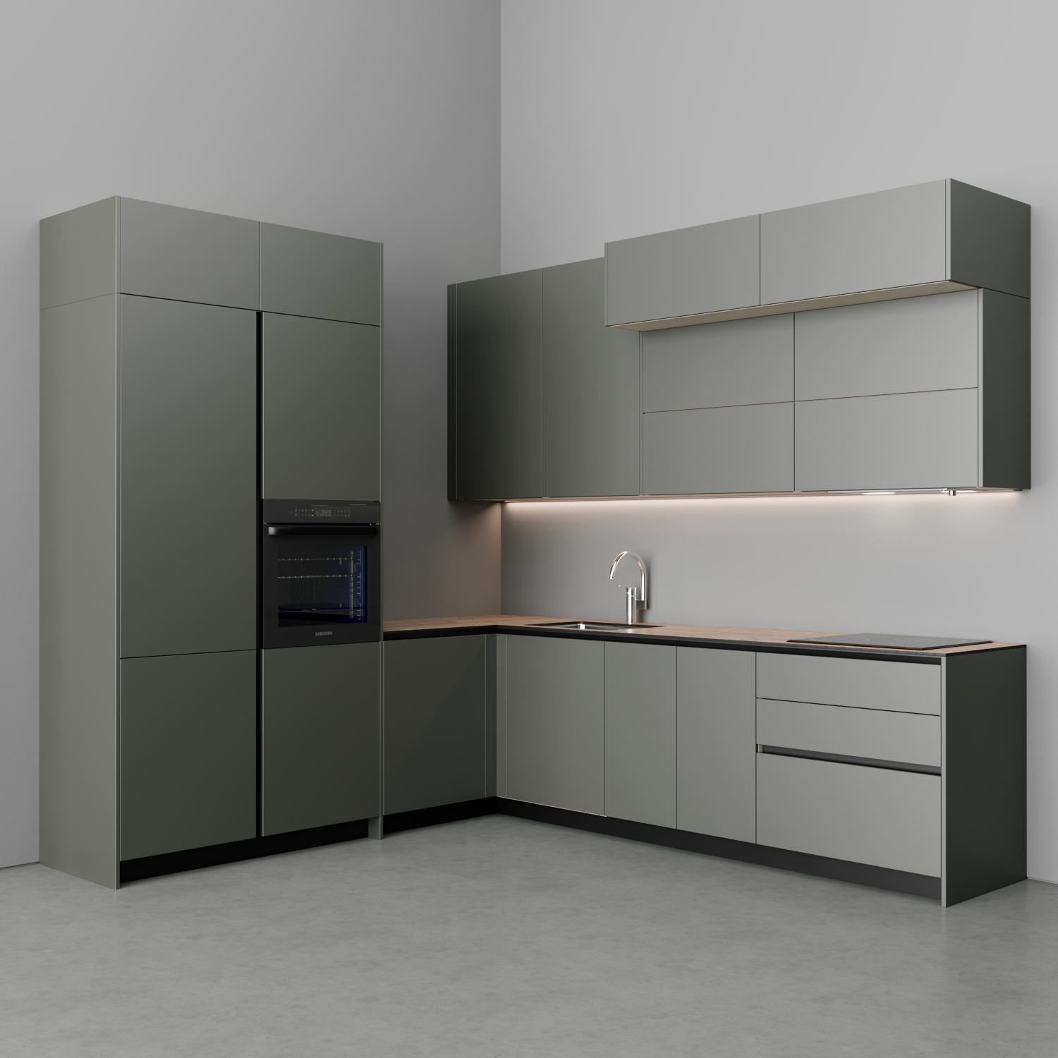 Kuzhinë IMMIGRAND SYSTEMS, Këndore, Techno Grey