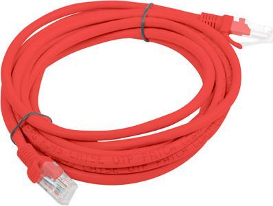 Kabllo Lanberg Patchcord, Cat5e, pa mbrojtje, 1.5m, e kuqe (PCU5-10CC-0150-R)