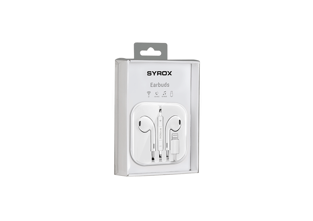 Kufje Syrox K22 për iPhone, të bardha