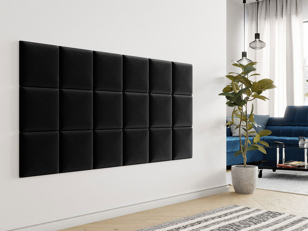 Panel muri me tapiceri 30x30 (30 x 4 x 30), Zezë