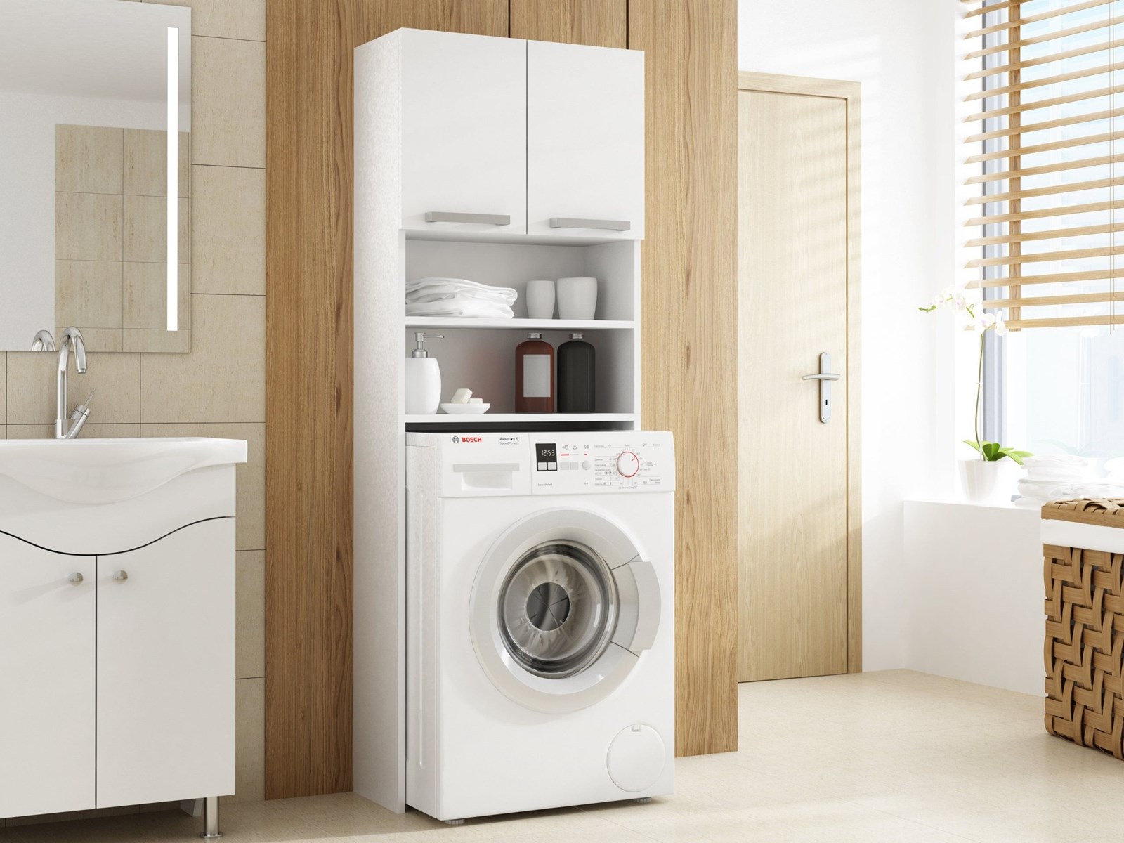 Kabinet për rrobalarëse Topeshop Pola, 64cm, i bardhë