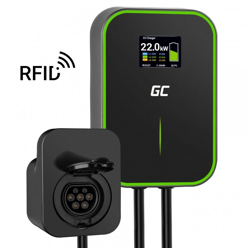 Karikues për makina elektrike Green Cell Wallbox EV PowerBox, 22kW