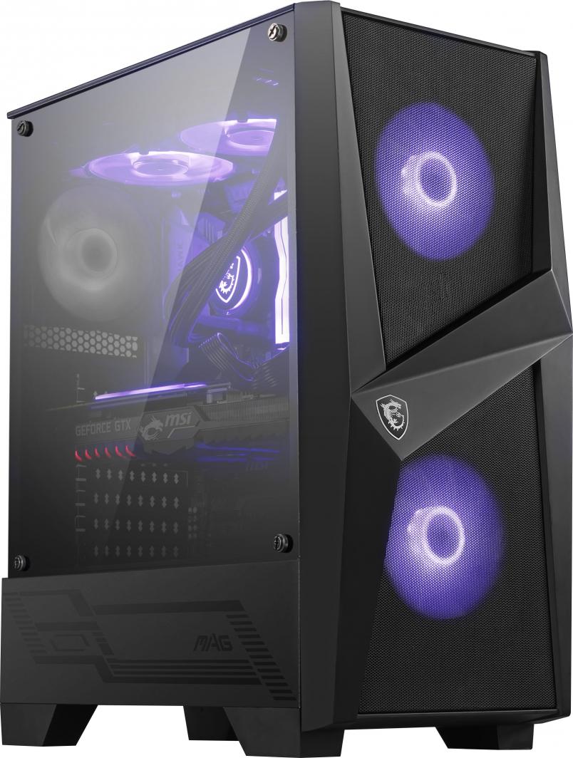Kasë kompjuteri MSI MAG Forge 100M, e zezë / kaltër Kasë kompjuteri MSI MAG Forge 100M, e zezë / kaltër