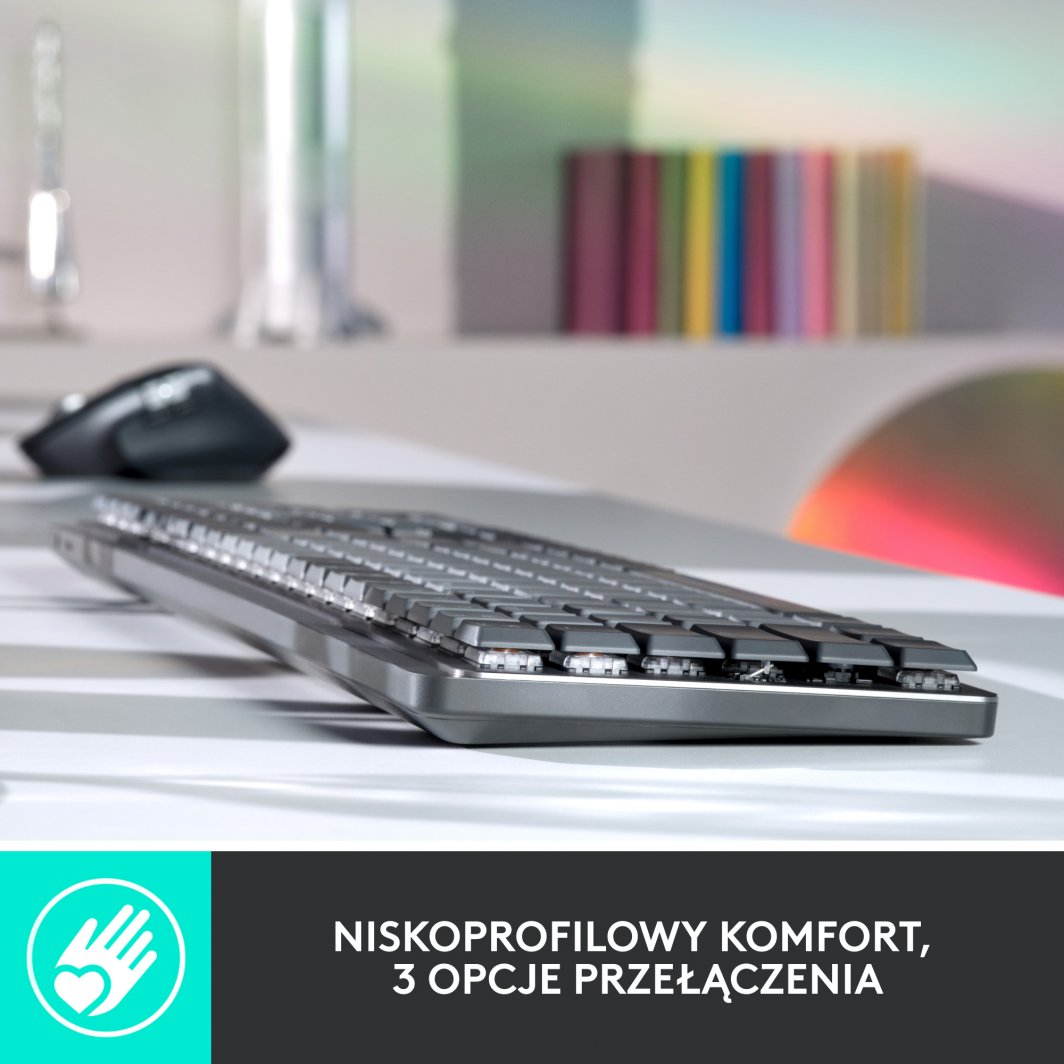 Tastierë wireless Logitech MX Mechanical Wireless, US, grafit