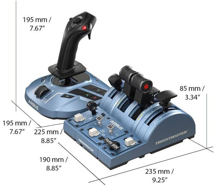Joystick Thrustmaster TCA CAPTAIN PACK X AIRBUS edition, i kaltër