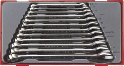 Çelësa Teng Tools, 8 - 19 mm, 12 copë