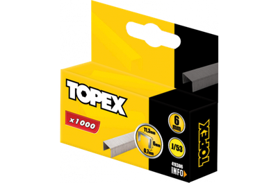 Kapëse metalike Topex J-type, 10mm, 1000 copa