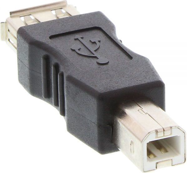 Përshtatës USB Inline USB A - USB B, i zi 