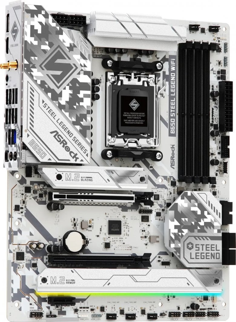 Pllakë amë ASRock B650 STEEL LEGEND WIFI, PCIe 5.0, DDR5, e bardhë