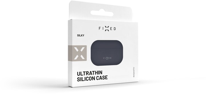 Mbrojtëse silikoni FIXED Silky për Apple Airpods Pro, e kaltër