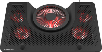 Stendë për ftohje Genesis Oxid 550 për laptop 15.6-17.3", 5 ventilator, dritë të pasme, 1 USB (NHG-1411),e zezë, plastike