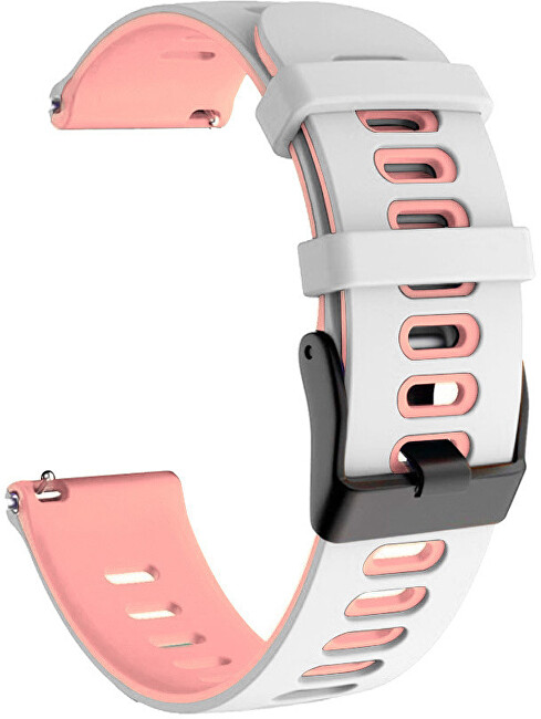 Rrip për orë të mençur 4wrist Garmin 20 mm, i bardhë/rozë