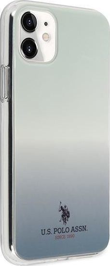 Mbrojtëse U.S. Polo ASSN Gradient Pattern Collection për iPhone 11, e kaltër 