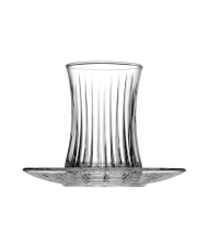 Set - Gota dhe tablla të cajit Paşabahçe Elysia, (6+6 copë) Set - Gota dhe tablla të cajit Paşabahçe Elysia, (6+6 copë)