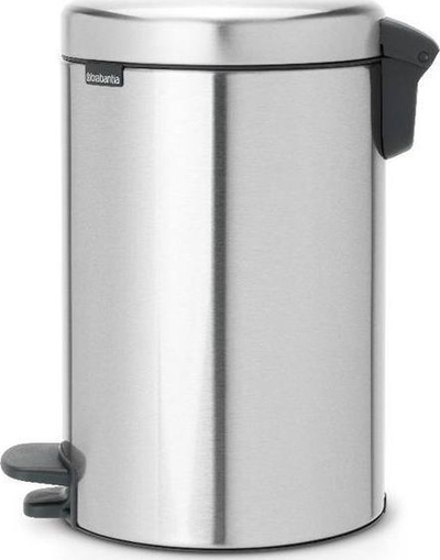 Kosh i mbeturinave me pedale Brabantia New Icon, 12 l, i argjendtë