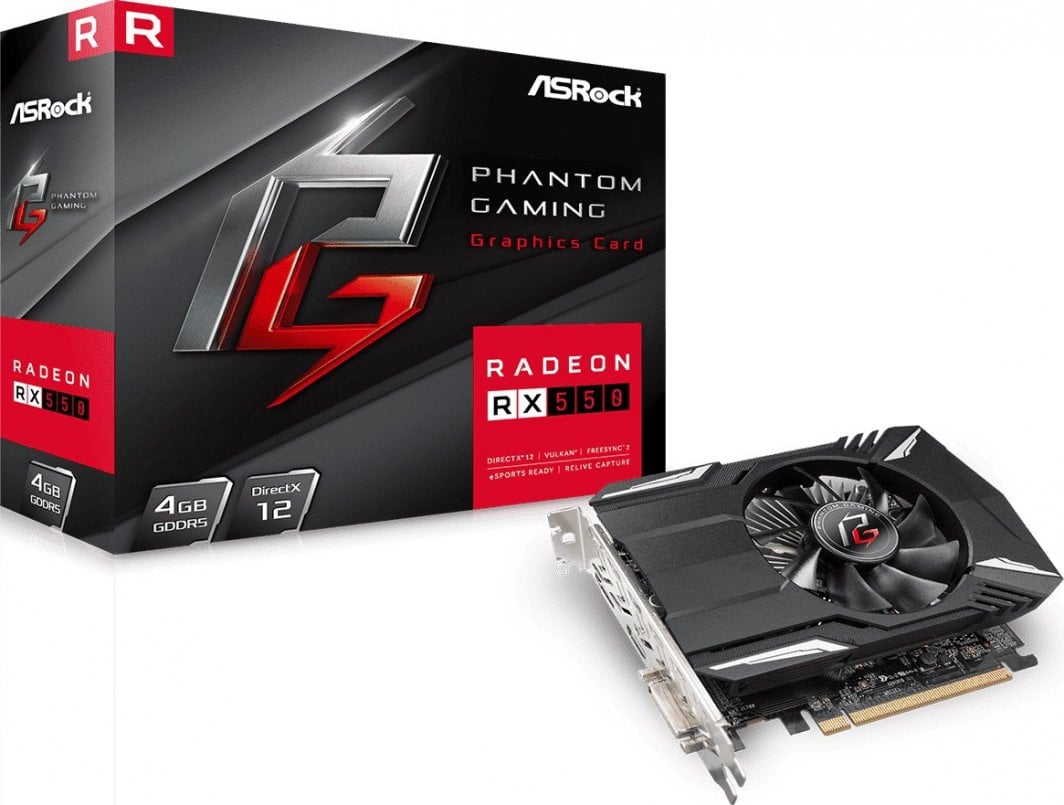 Kartelë grafike ASRock Radeon RX 550 Phantom Gaming 4GB GDDR5