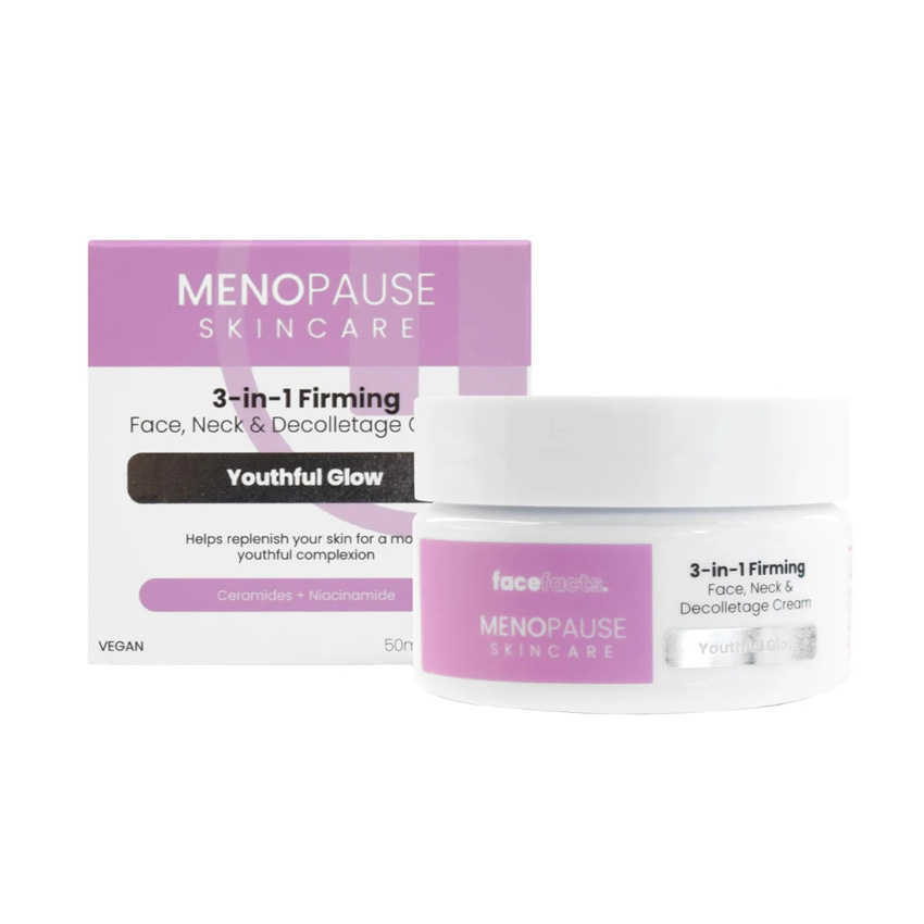 Face Facts Menopause 3-In-1 Firming Face, Neck & Decolletage Cream - 50ml