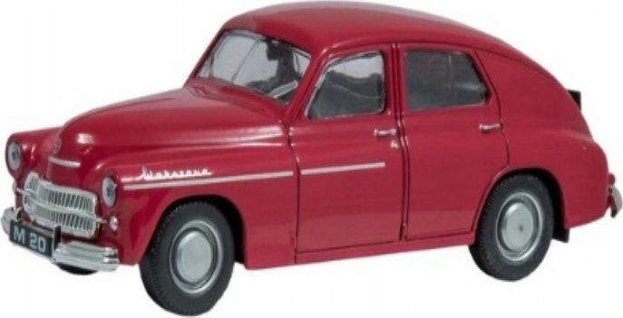 Maket veture PRL Warszawa M-20 Taxi Daffi, model koleksionues, ngjyrë taksie