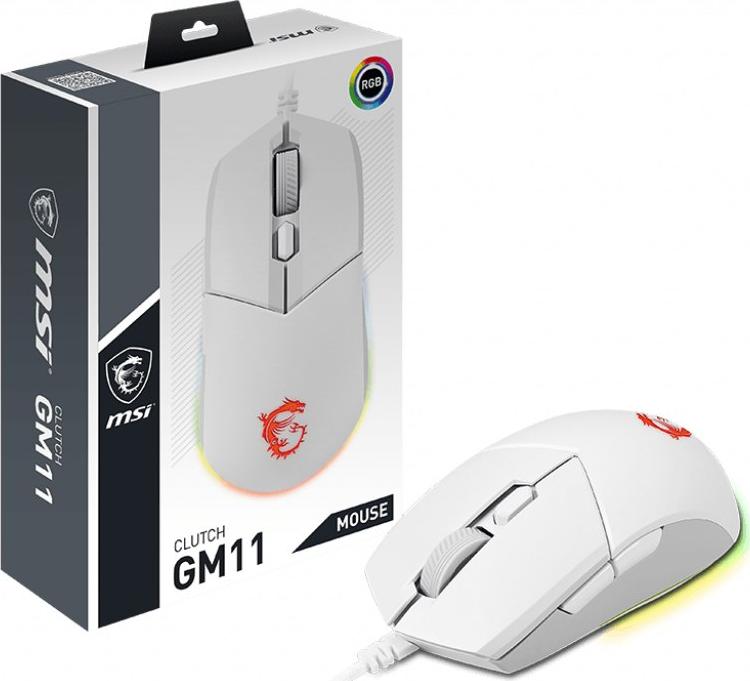 Maus MSI Clutch GM11, i bardhë