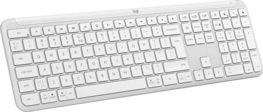 Tastierë Logitech K950, wireless, US INTL, e bardhë