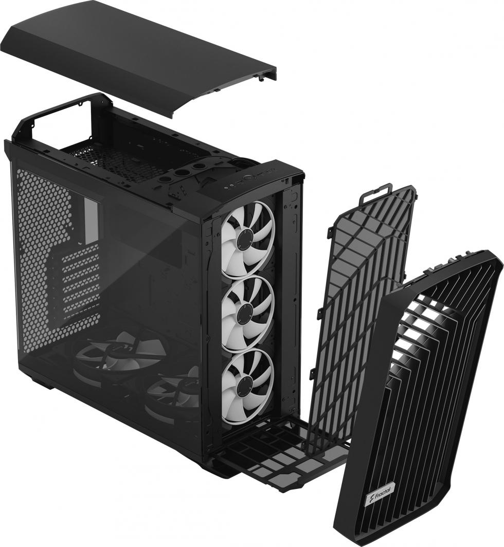 Kasë Fractal Design Torrent RGB TG Light Tinte, e zezë, Full Tower