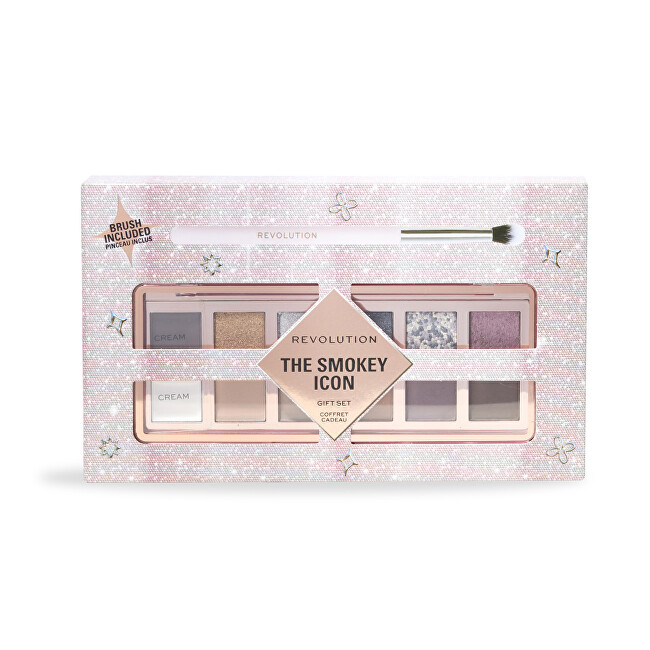 Set paletë hijesh për sy + brushë grimi Revolution The Rebel Icon Palette