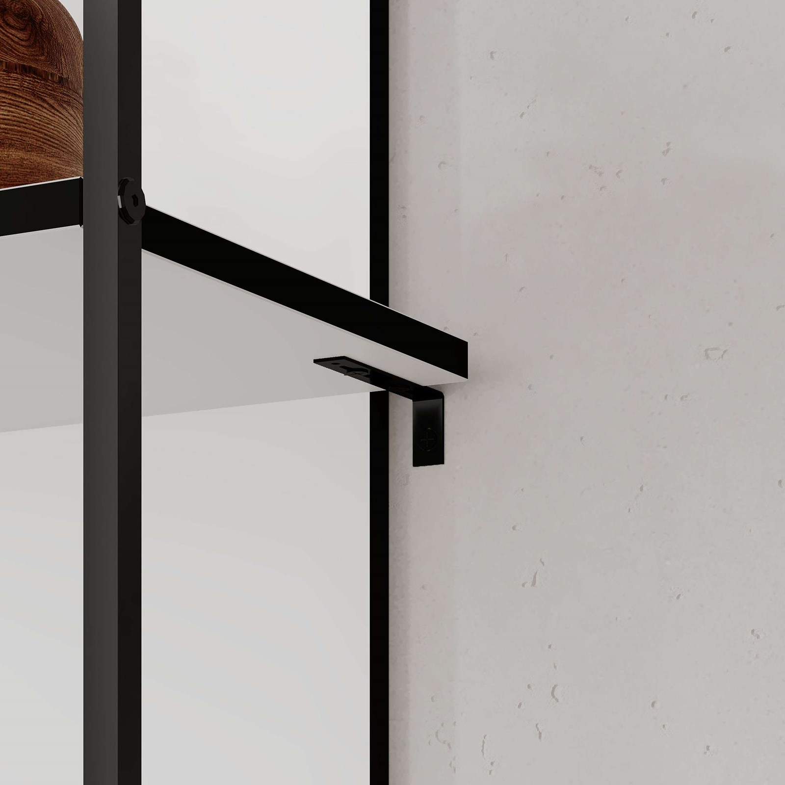 Raft për libra Decortie Archy 180x53x31.7cm, i bardhë/zi