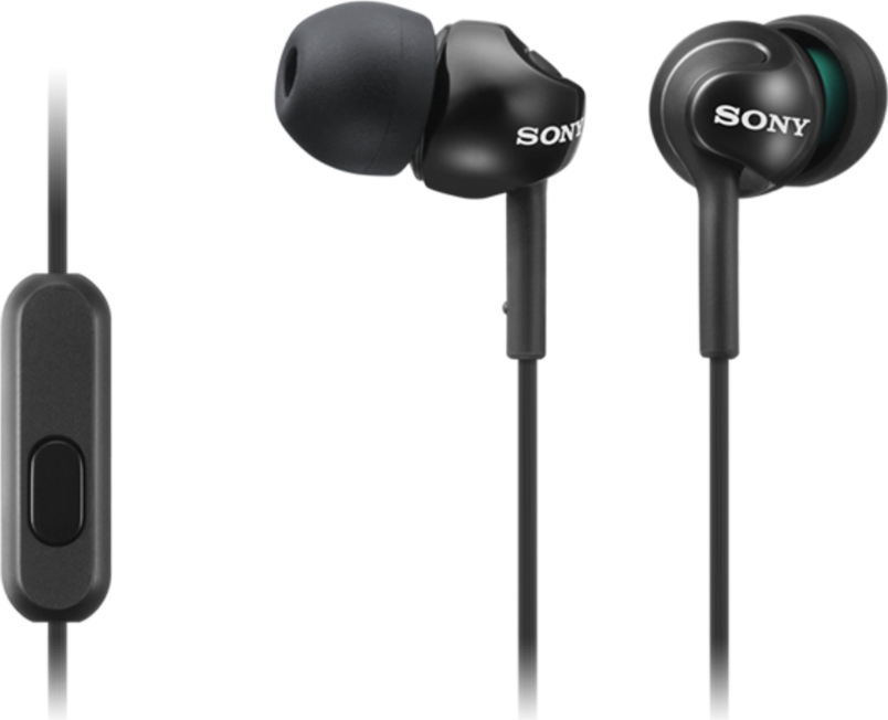 Kufje Sony MDR-EX110APB, të zeza