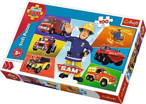 Lodër puzzle Trefl Fireman Sam's, 5+, 100 elemente